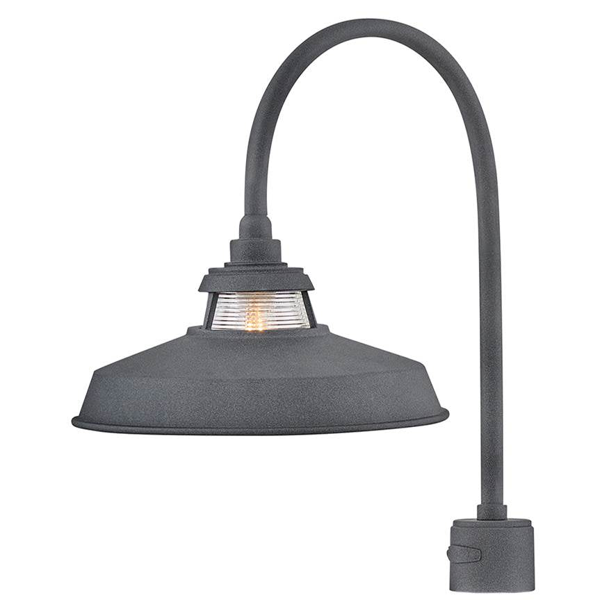 Hinkley Lighting 1191DZ Aged Zinc Medium Post Mount Lantern Image 1