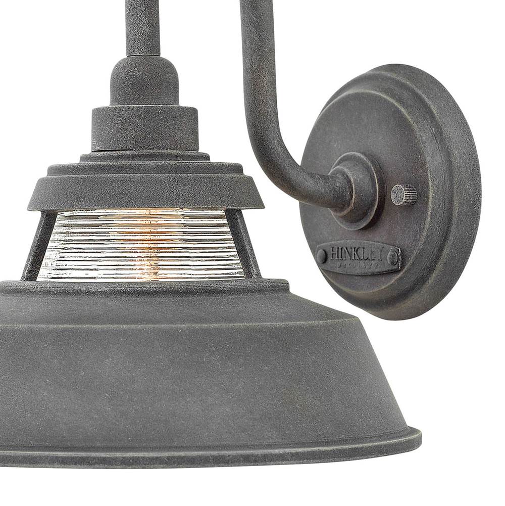 Hinkley Lighting 1194DZ Aged Zinc Medium Wall Mount Lantern Image 2