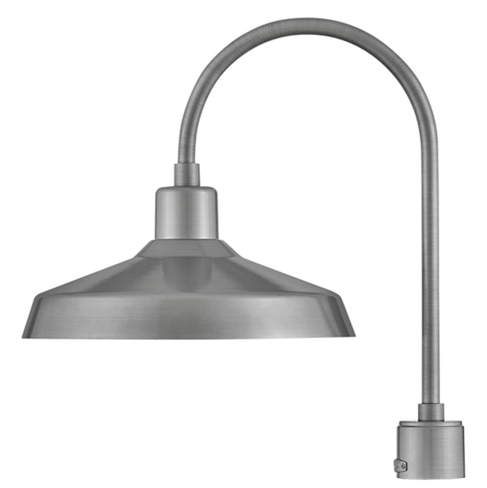 Hinkley Lighting 12071AL Antique Brushed Aluminum Large Post Top Or Pier Mount Lantern Image 1