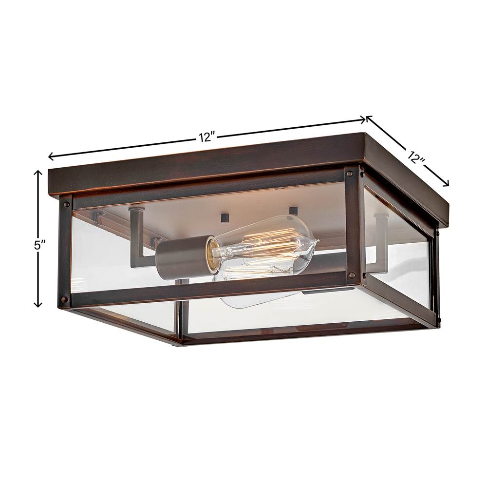 Hinkley Lighting 12193BLC Blackened Copper Medium Flush Mount Image 3