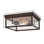 Hinkley Lighting 12193BLC Blackened Copper Medium Flush Mount Image 3