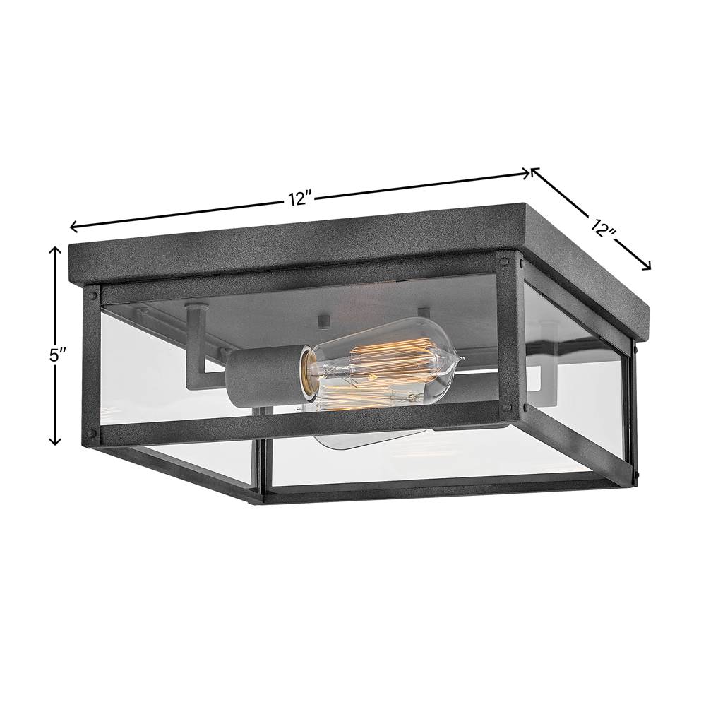 Hinkley Lighting 12193DZ Aged Zinc Medium Flush Mount Image 3