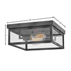 Hinkley Lighting 12193DZ Aged Zinc Medium Flush Mount Image 3