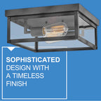 Hinkley Lighting 12193DZ Aged Zinc Medium Flush Mount Image 2