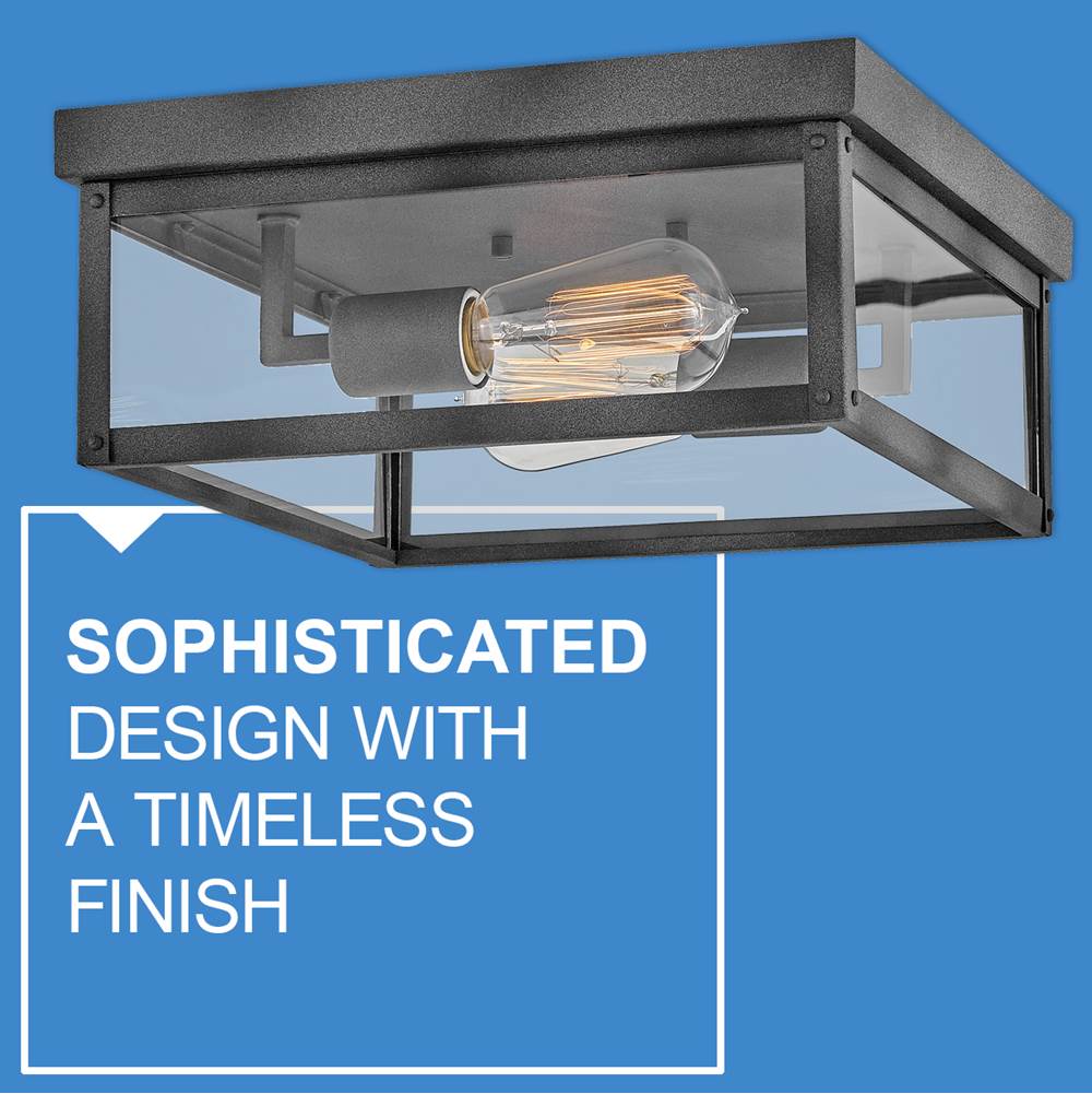 Hinkley Lighting 12193DZ Aged Zinc Medium Flush Mount Image 2