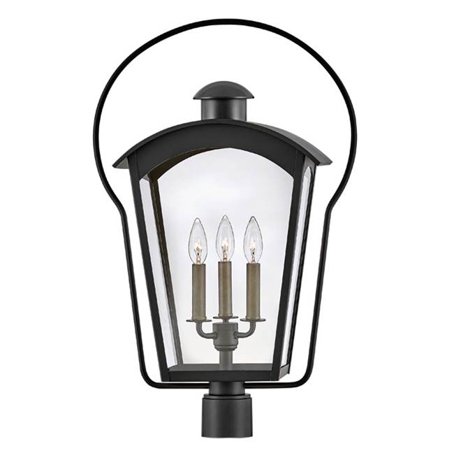 Hinkley Lighting 13301BK Black Large Post Top Or Pier Mount Lantern Image 1