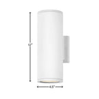 Hinkley Lighting 13594SW-LL Satin White Small Up/down Light Wall Mount Lantern Image 2
