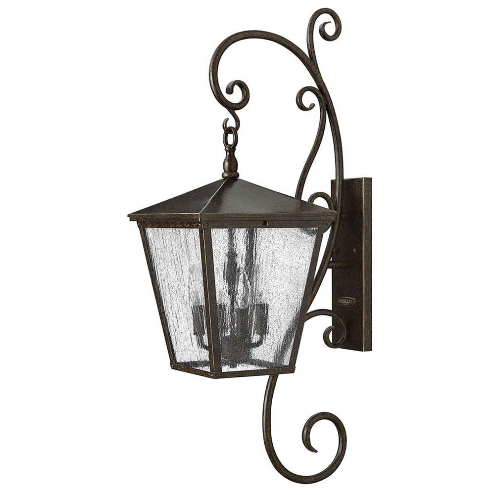 Hinkley Lighting 1436RB Regency Bronze Large Wall Mount Lantern With Scroll Image 1