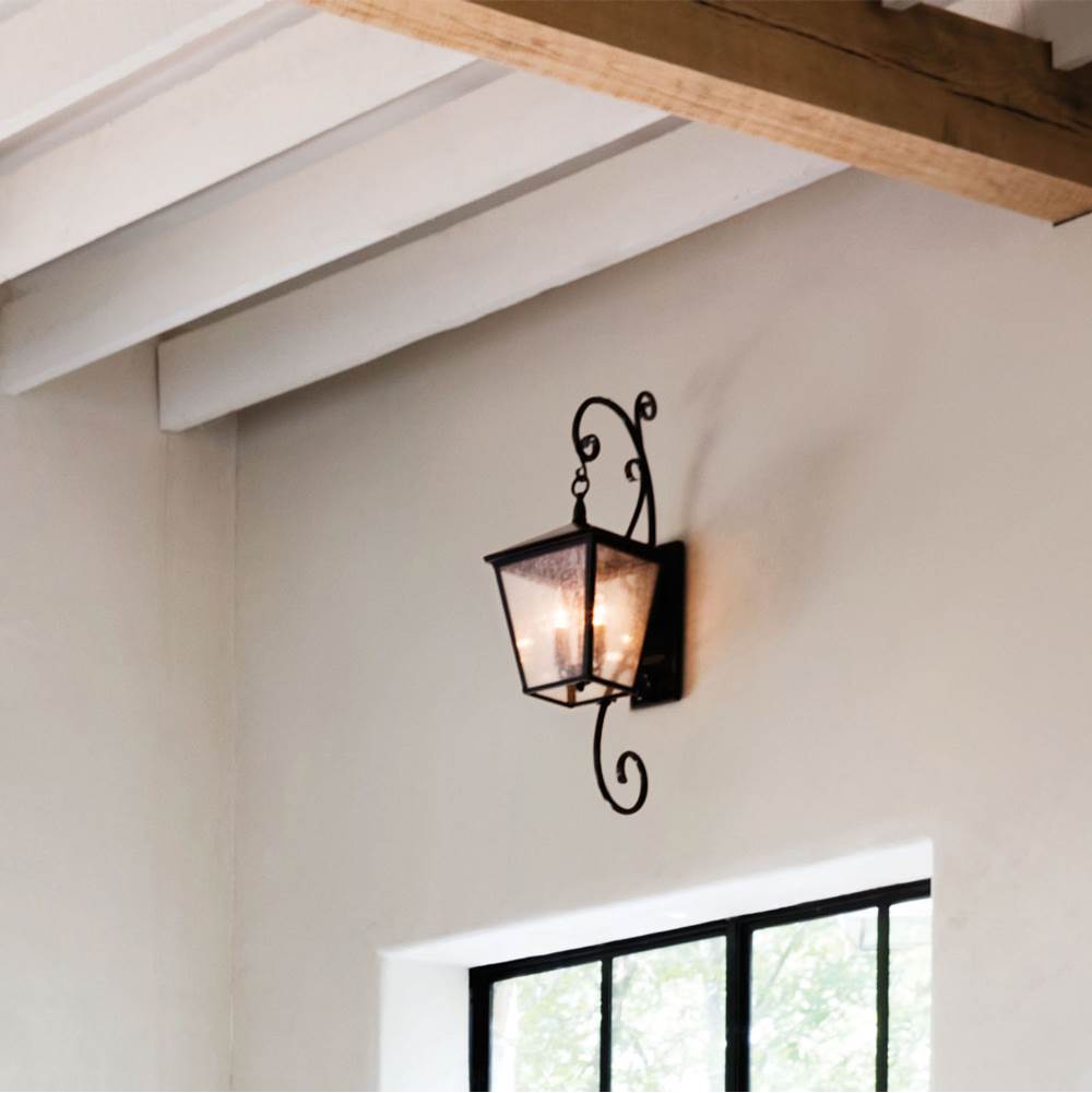Hinkley Lighting 1436RB Regency Bronze Large Wall Mount Lantern With Scroll Image 4