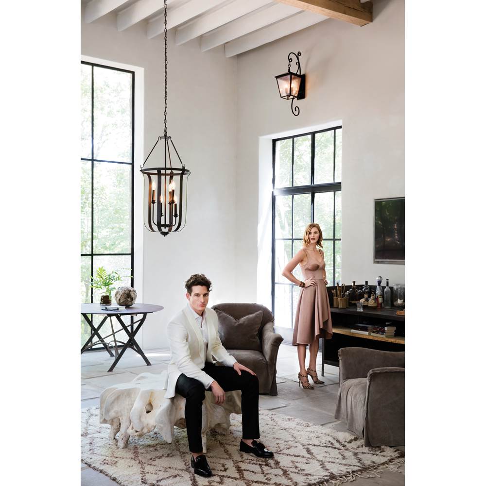 Hinkley Lighting 1436RB Regency Bronze Large Wall Mount Lantern With Scroll Image 3
