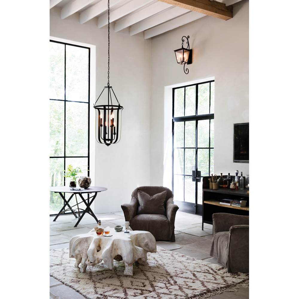 Hinkley Lighting 1436RB Regency Bronze Large Wall Mount Lantern With Scroll Image 2