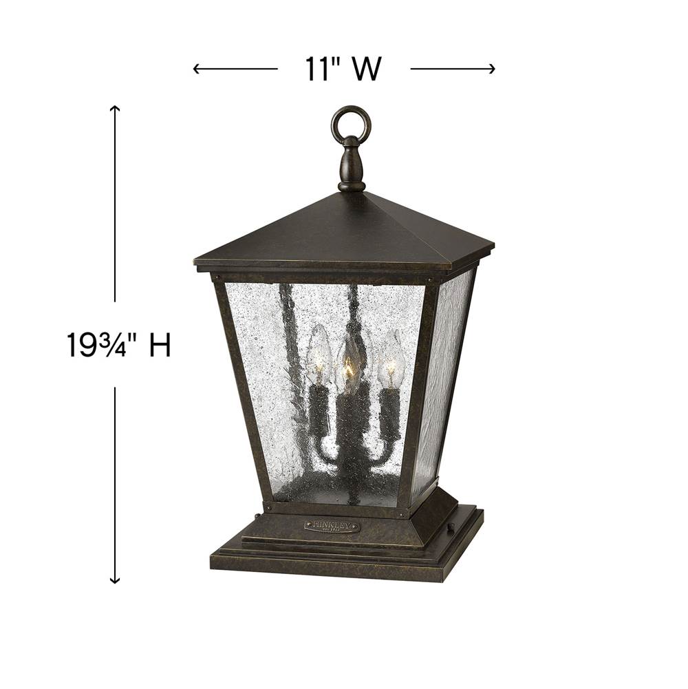 Hinkley Lighting Trellis Large Pier Mount Lantern 12v