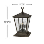 Hinkley Lighting Trellis Large Pier Mount Lantern