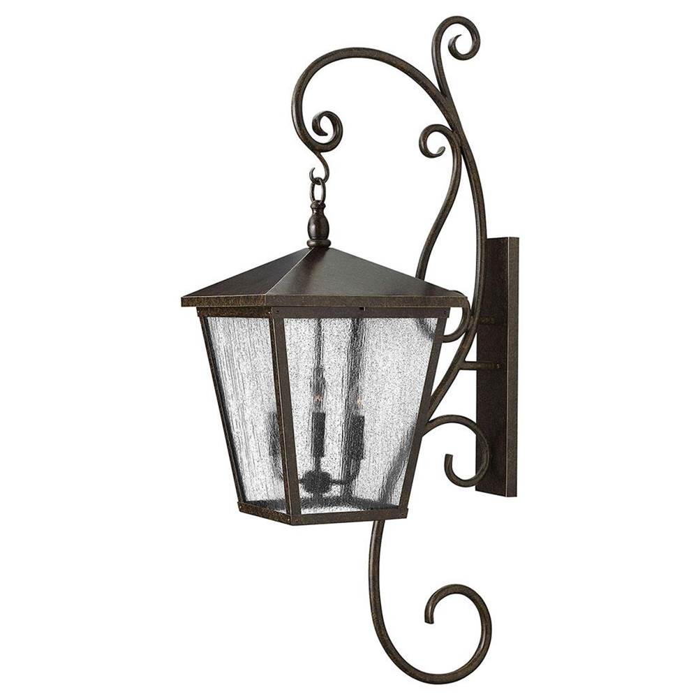 Hinkley Lighting 1439RB Regency Bronze Extra Large Wall Mount Lantern With Scroll Image 1