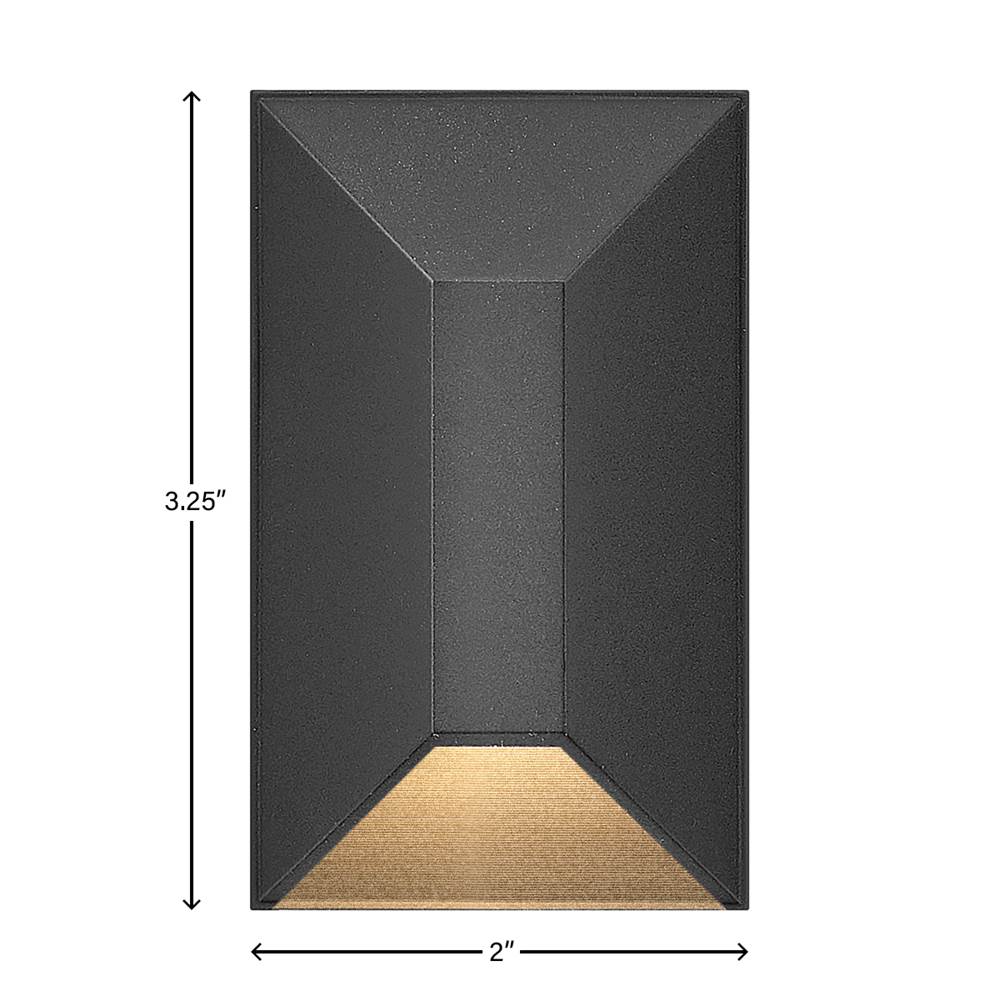 Hinkley Lighting 15223BK Black Nuvi Small Rectangular Deck Sconce Image 2