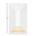 Hinkley Lighting 15223MW Matte White Nuvi Small Rectangular Deck Sconce Image 2