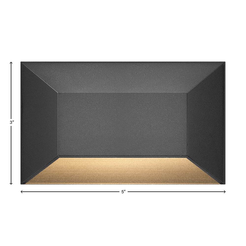 Hinkley Lighting 15225BK Black Nuvi Medium Rectangular Deck Sconce Image 2