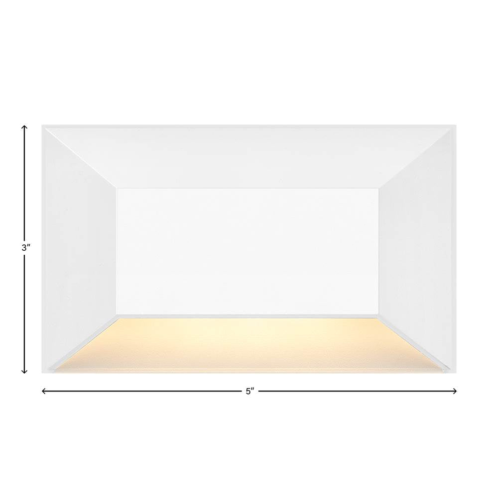 Hinkley Lighting 15225MW Matte White Nuvi Medium Rectangular Deck Sconce Image 2