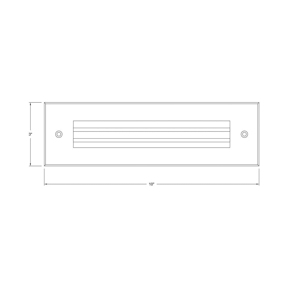 Hinkley Lighting 15335SS Stainless Steel Dash Led Louvered Brick Light Large Image 2