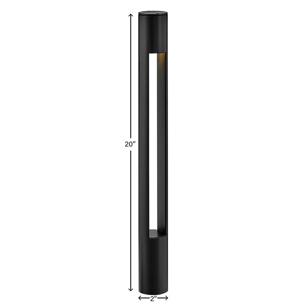 Hinkley Lighting 15501SK Satin Black Atlantis Round Small Bollard Image 2