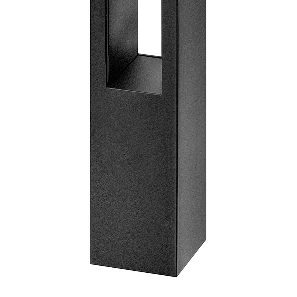 Hinkley Lighting 15502SK Satin Black Atlantis Square Small Bollard Image 3