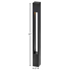 Hinkley Lighting 15502SK Satin Black Atlantis Square Small Bollard Image 2