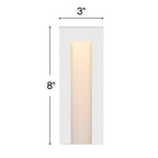 Hinkley Lighting 1551SW Satin White Taper Deck Sconce 12v Tall Vertical Image 3