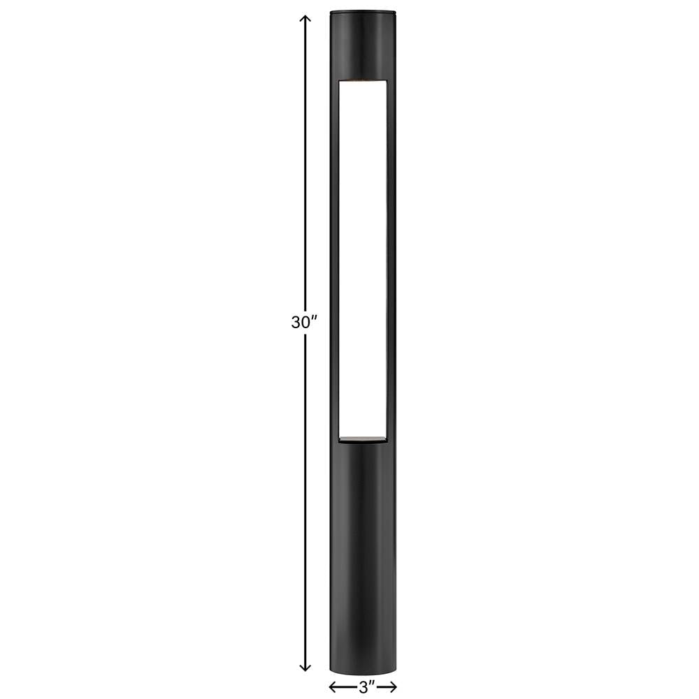 Hinkley Lighting 15601SK Satin Black Atlantis Round Large Bollard Image 2