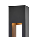 Hinkley Lighting 15602SK Satin Black Atlantis Square Large Bollard Image 4