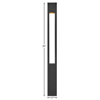 Hinkley Lighting 15602SK Satin Black Atlantis Square Large Bollard Image 2