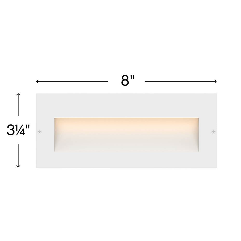 Hinkley Lighting 1565SW Satin White Taper Step 12v Wide Horizontal Image 3