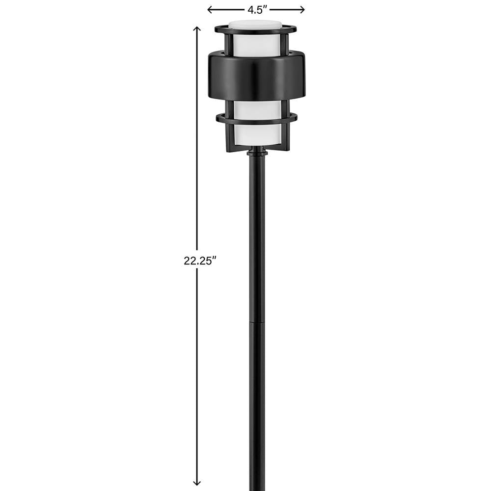 Hinkley Lighting 1579SK-LL Satin Black Saturn Led Path Light Image 4
