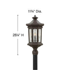 Hinkley Lighting 1601OZ-LV Oil Rubbed Bronze Large Post Top Or Pier Mount Lantern 12v Image 5