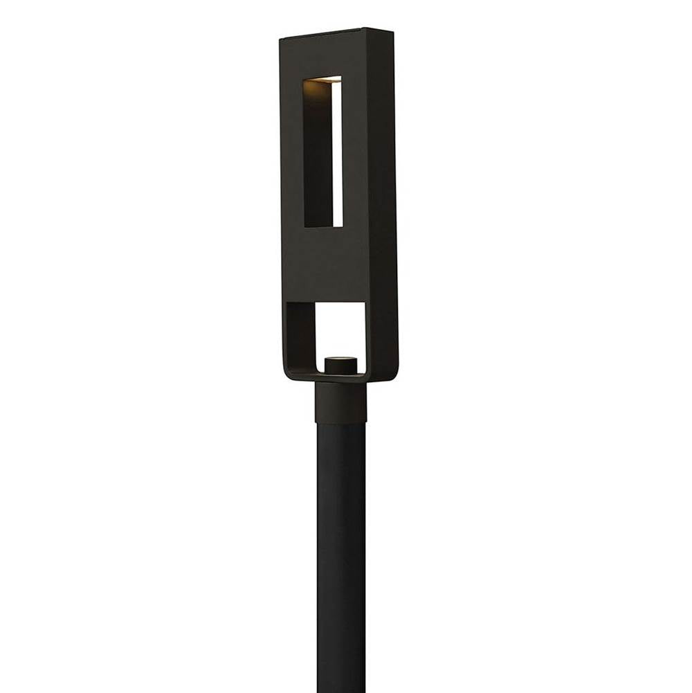 Hinkley Lighting 1641SK-LED Satin Black Large Post Top Or Pier Mount Lantern Image 1