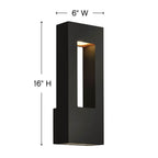 Hinkley Lighting 1648SK-LL Satin Black Medium Wall Mount Lantern Image 4