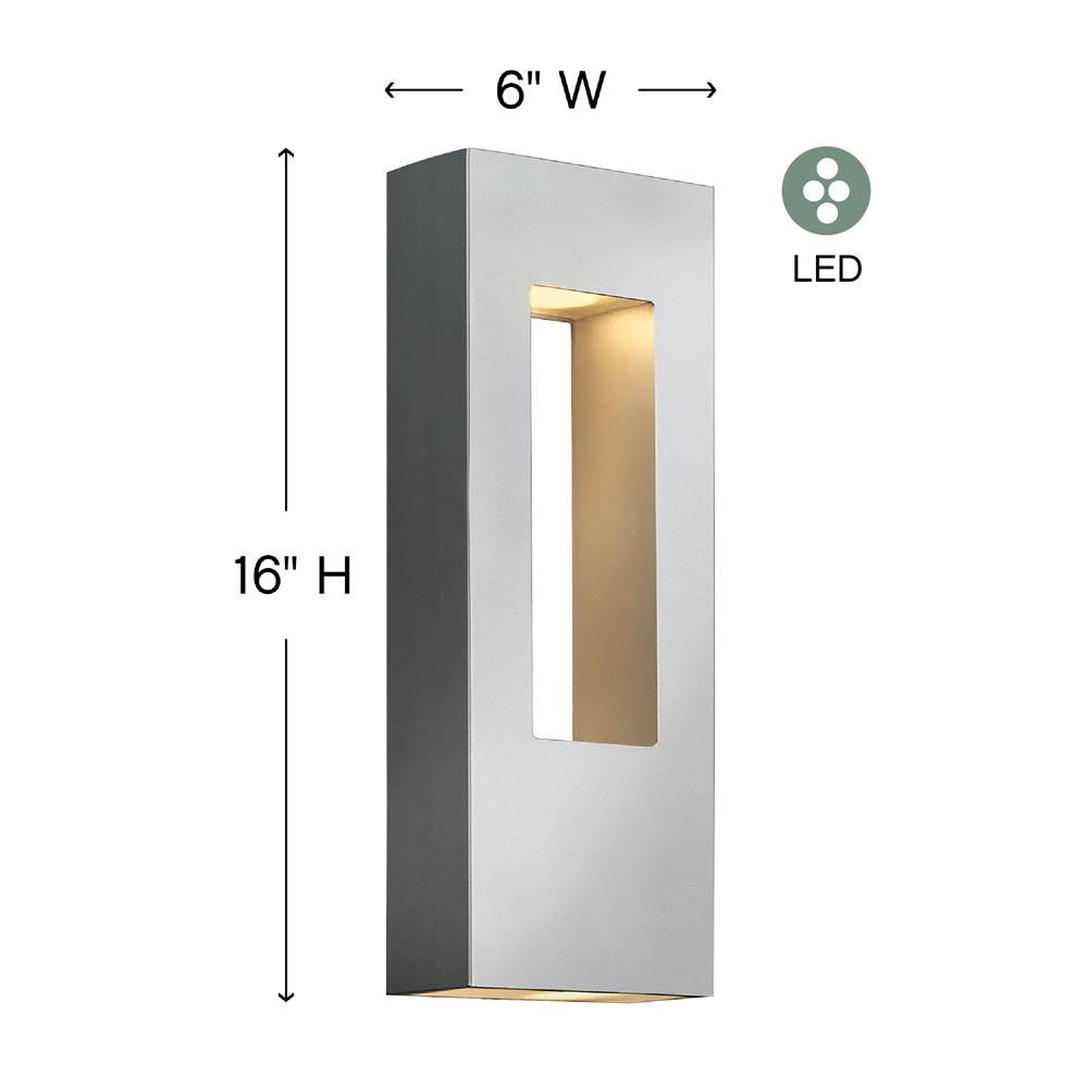Hinkley Lighting 1648TT-LL Titanium Medium Wall Mount Lantern Image 5