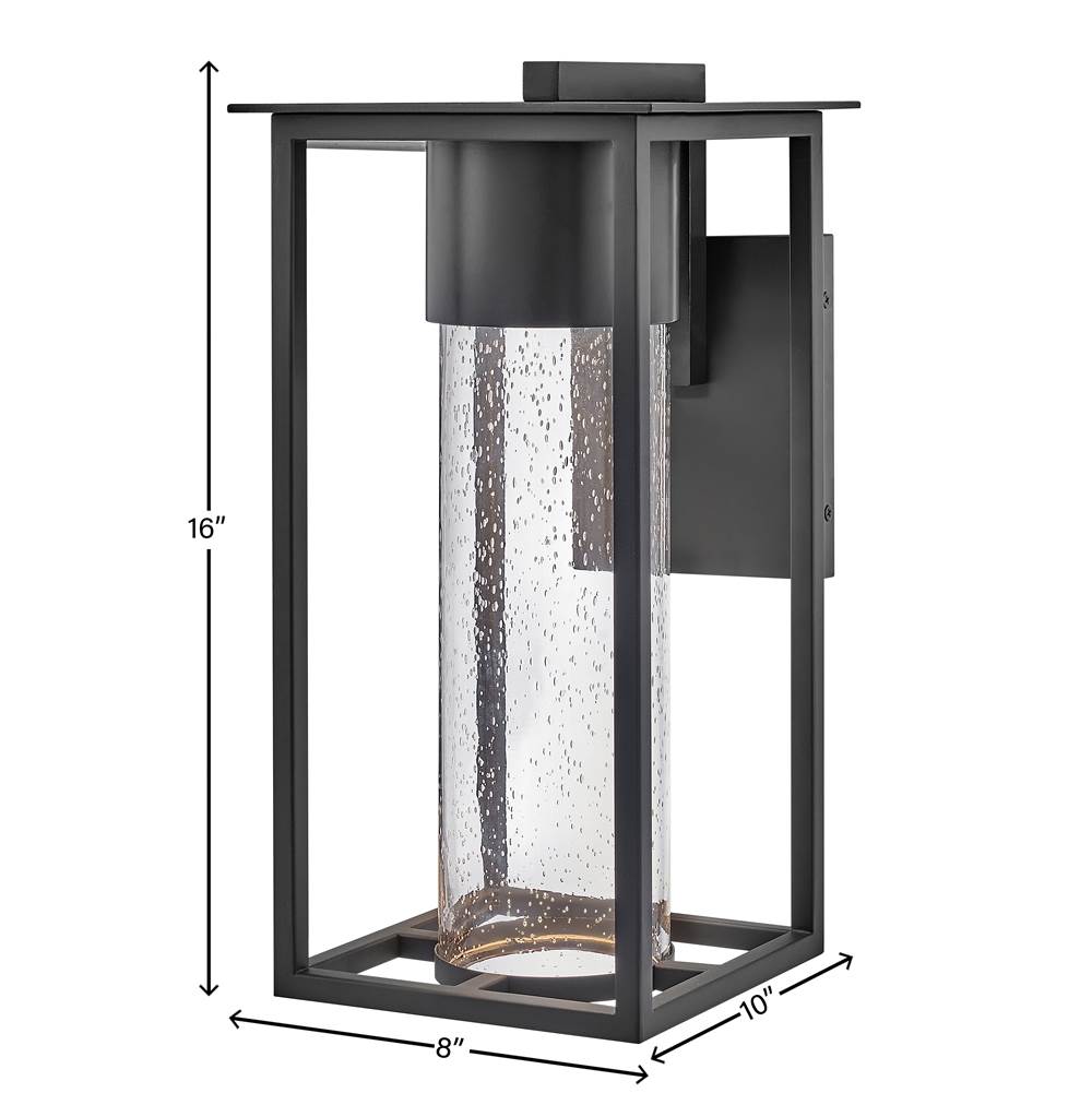 Hinkley Lighting 17020BK-LL Black Medium Wall Mount Lantern Image 4