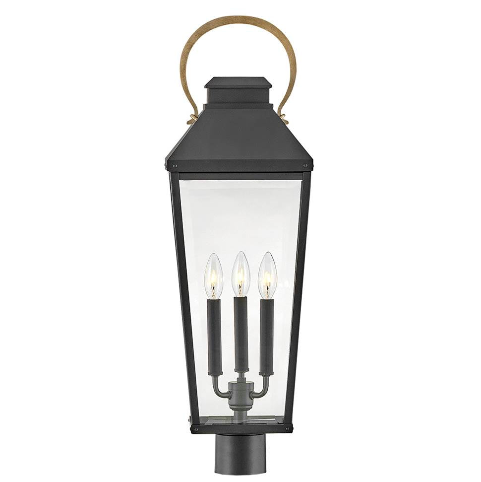 Hinkley Lighting 17501BK Black Large Post Top Or Pier Mount Lantern Image 1
