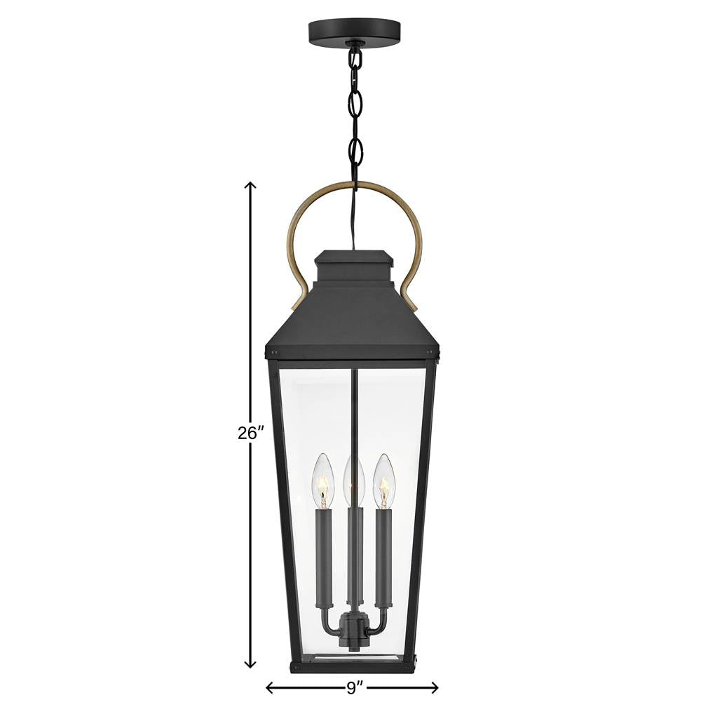 Hinkley Lighting 17502BK Black Large Hanging Lantern Image 3