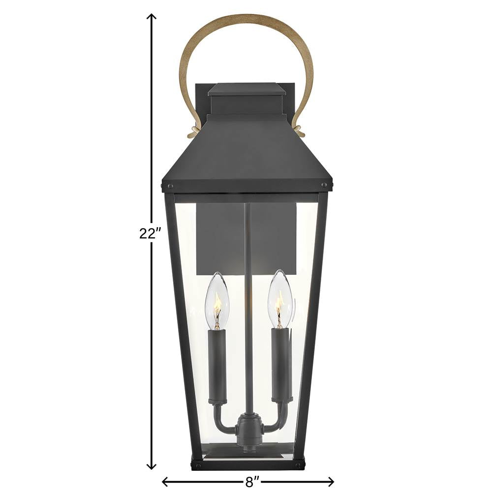 Hinkley Lighting 17504BK Black Medium Wall Mount Lantern Image 3