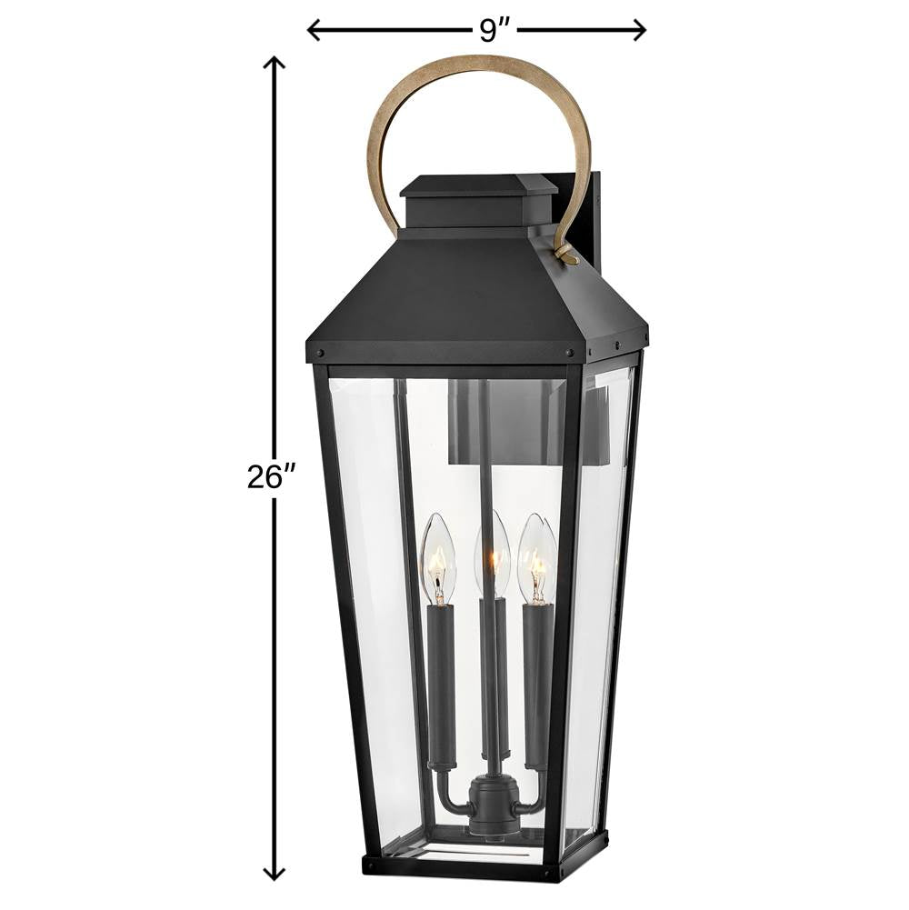Hinkley Lighting 17505BK Black Large Wall Mount Lantern Image 3
