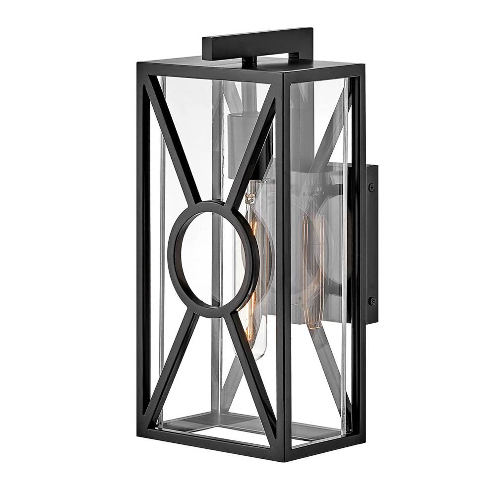 Hinkley Lighting 18370BK Black Small Wall Mount Lantern Image 1