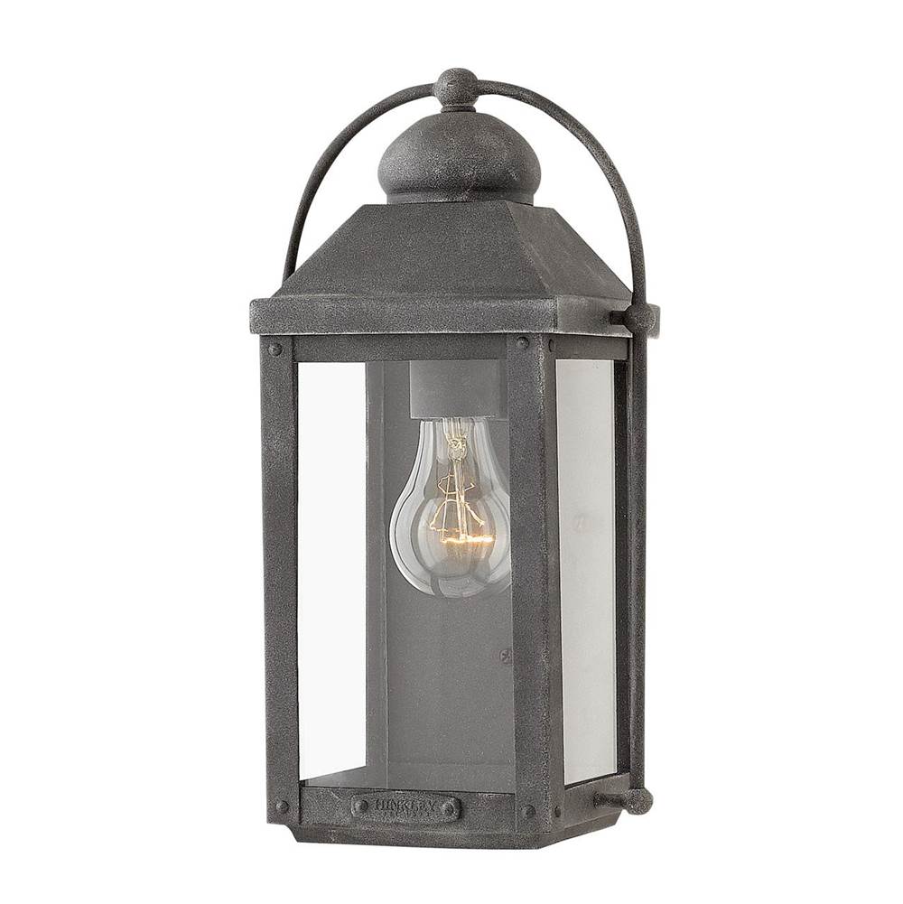 Hinkley Lighting 1850DZ-LL Aged Zinc Small Wall Mount Lantern Image 1