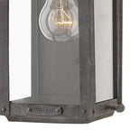 Hinkley Lighting 1850DZ-LL Aged Zinc Small Wall Mount Lantern Image 6