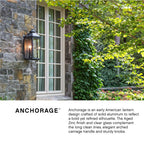 Hinkley Lighting 1850DZ-LL Aged Zinc Small Wall Mount Lantern Image 5