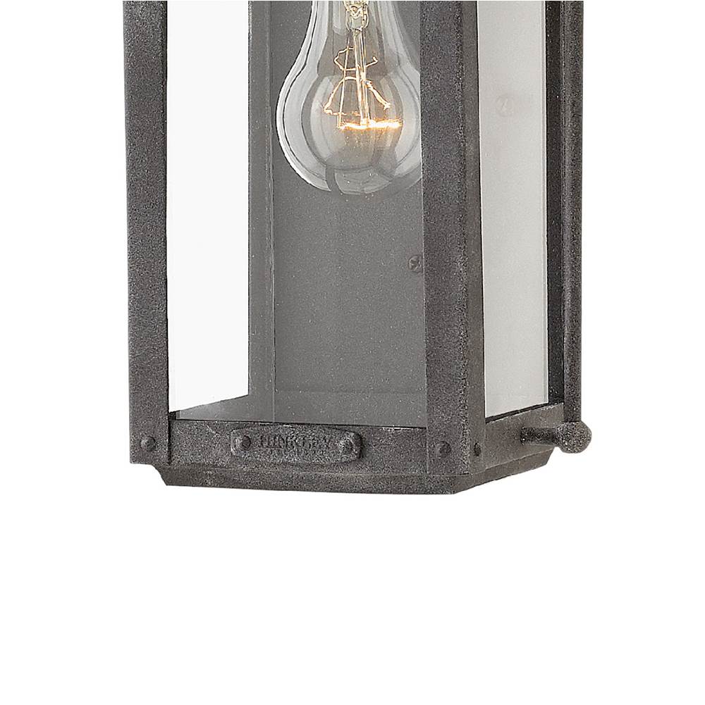 Hinkley Lighting 1850DZ Aged Zinc Small Wall Mount Lantern Image 8