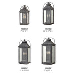 Hinkley Lighting 1850DZ Aged Zinc Small Wall Mount Lantern Image 7