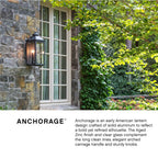 Hinkley Lighting 1850DZ Aged Zinc Small Wall Mount Lantern Image 6