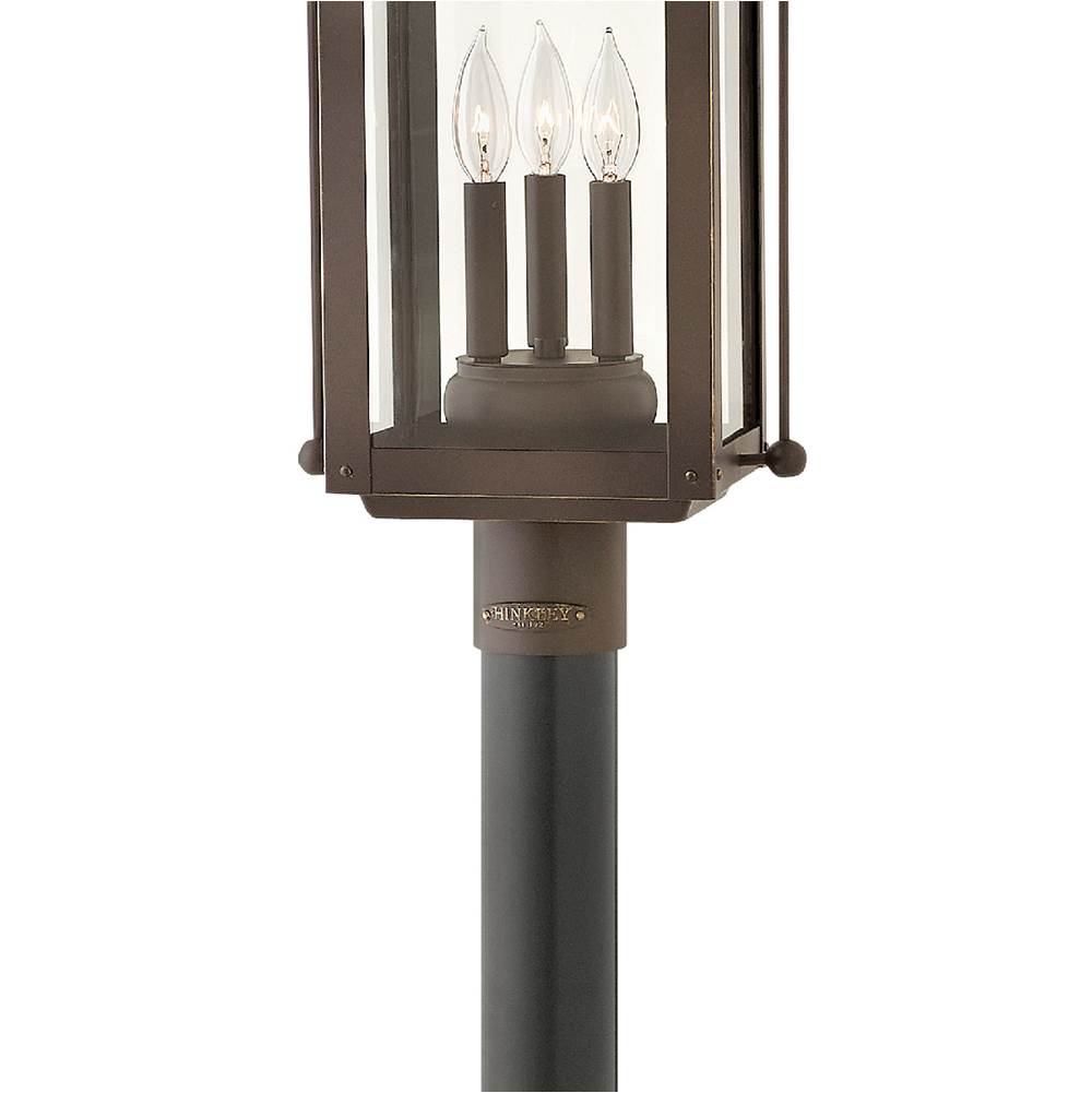 Hinkley Lighting 1851LZ Light Oiled Bronze Large Post Top Or Pier Mount Lantern Image 4