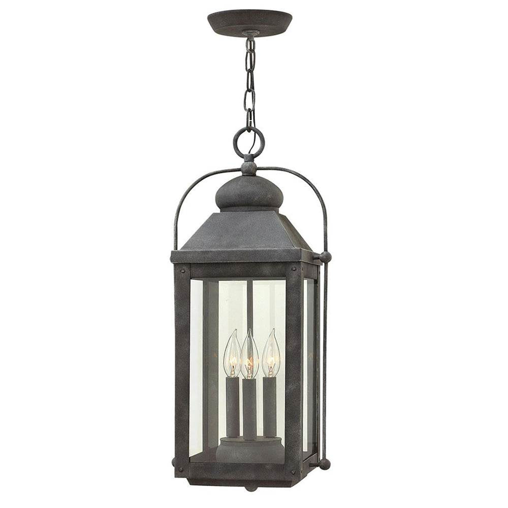 Hinkley Lighting 1852DZ Aged Zinc Large Hanging Lantern Image 1